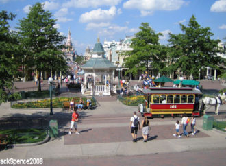 The Main Street U.S.A. gazebo at Disneyland Paris undergoes extensive refurbishment