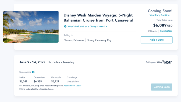 Disney Cruise Line’s Disney Wish goes on sale for DVC Members, DVC ...