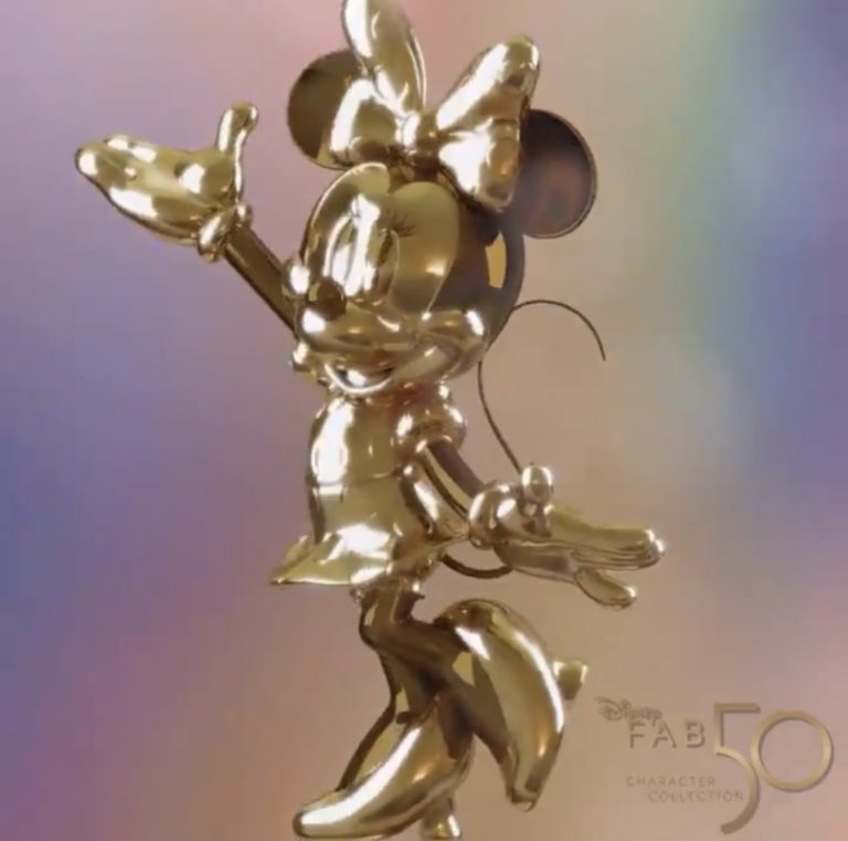 walt disney and minnie statue
