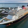 The Disney Wish arrives at Port Canaveral ahead of its maiden voyage